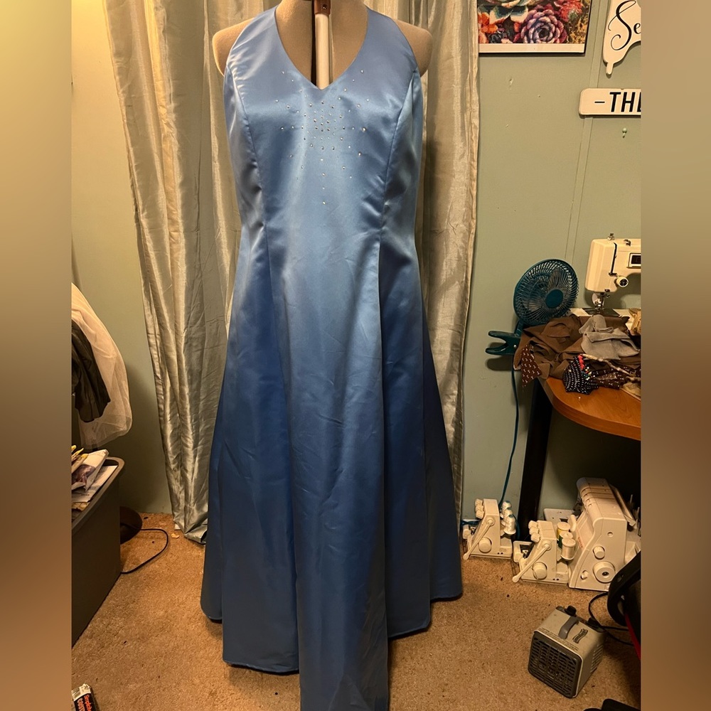 Blue halter formal dress size 18
